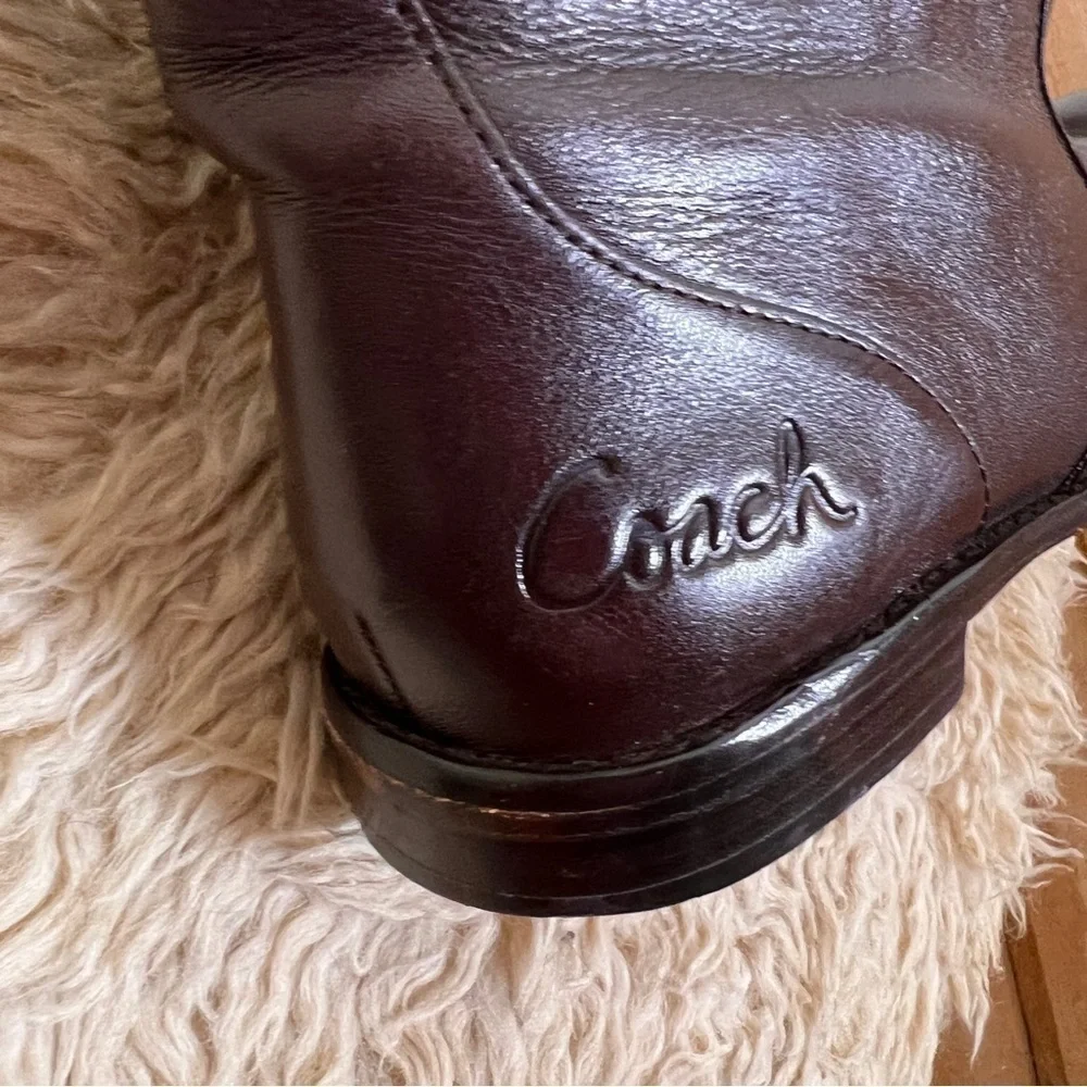 COACH CHEYENNE Over-the-Knee plush leather boots. Dark Brown. Size 6-½.